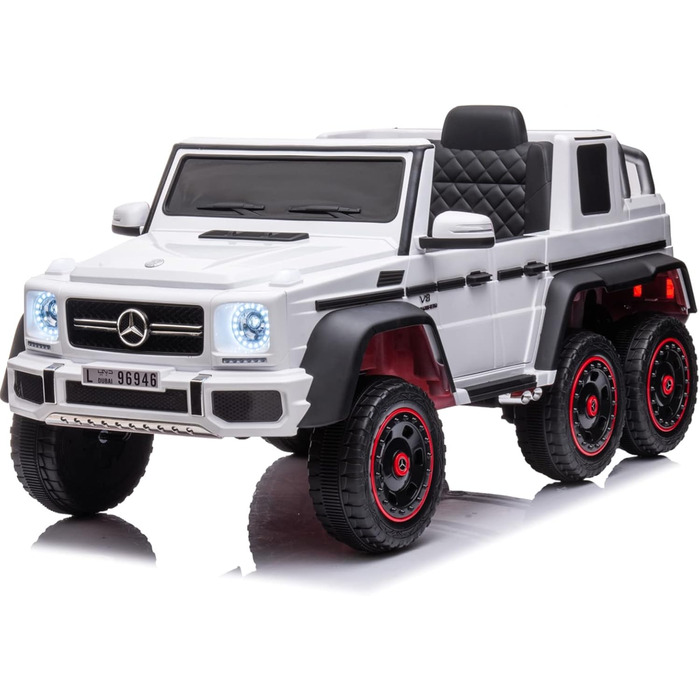 Дитячий автомобіль FINOOS Mercedes G63 6X6 AMG 12V, Дитячий електромобіль 4X45W, З гумовими шинами, Шкіряне сидіння З пультом дист