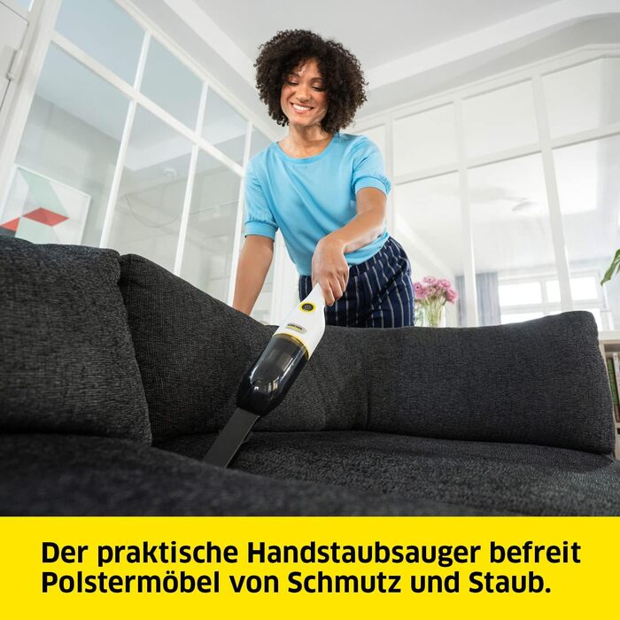 Акумуляторний ручний пилосос Krcher CVH 2-4, компактний і легкий пилосос для швидкого використання, контейнер для пилу 0,15 л, ваг