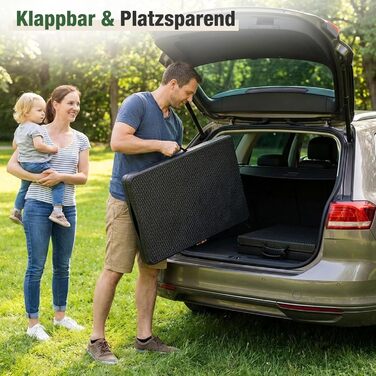 Розкладний фуршетний стіл Sekey, пластик 180 x 74 x 74 см, садовий стіл під ротанг з ручкою для перенесення Розкладний стіл для вечірок для саду, патіо та балкону Кемпінговий стіл на 6 осіб (чорний) Чорний/ротанг