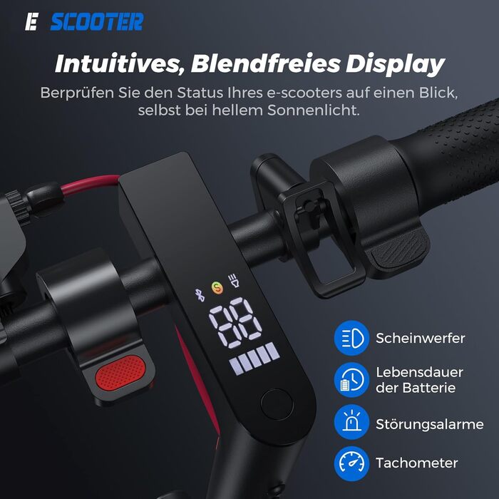 Електросамокат з дозволом на використання в дорожніх умовах, 10/8,5-дюймовий електросамокат, пікова потужність 500 Вт, максимальний запас ходу 40/30 км, подвійне гальмо та амортизація, підключення до додатку, складаний 3S, світлодіодне світло та світловід