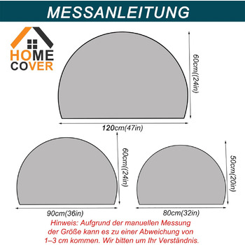 Напівкруглий килимок для дверей, нековзний килимок для приміщень, абсорбуючий, товстий, що прається, для входу, кухні - C - 50 x 80 см (півколо)