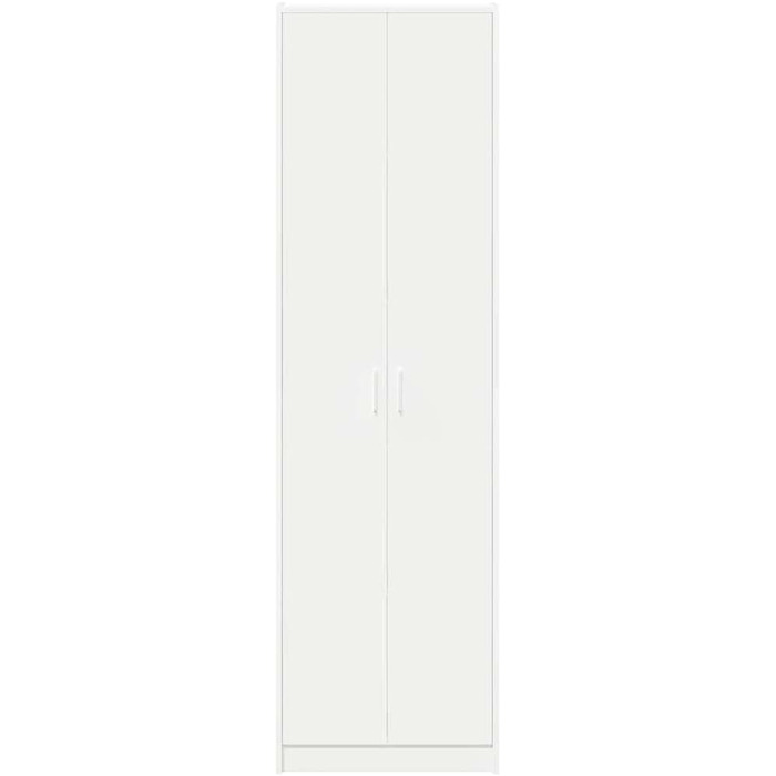 Шафа з полицями, біла, 55 x 25 x 189 см, інженерна деревина, шафа для спальні, сучасне сховище, дерев&39яна коробка з дверцятами, для кращої організації одягу