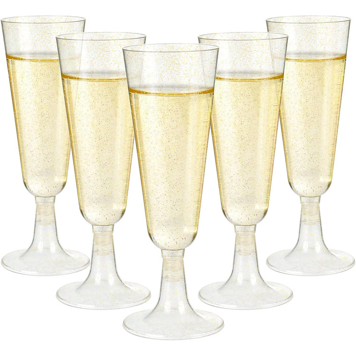 Келихи для шампанського Czemo пластикові 20 шт. келихи для шампанського пластикові келихи для шампанського тверді пластикові стака