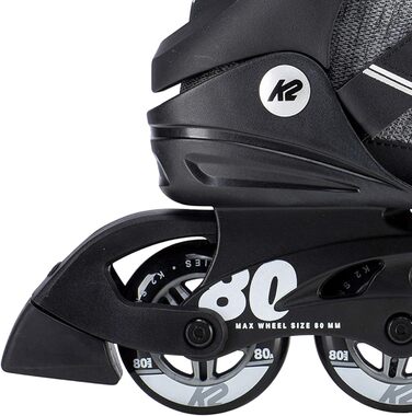 Чоловічі роликові ковзани F.I.T. 80 PRO чорно-сірі EU 46 (UK 11 / US 12), 2 Skates