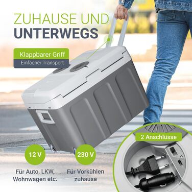 Електрична холодильна камера 40 літрів 12 В / 230 В для автомобіля, вантажівки, будинку на колесах, кемпінгу - міні-холодильник хо