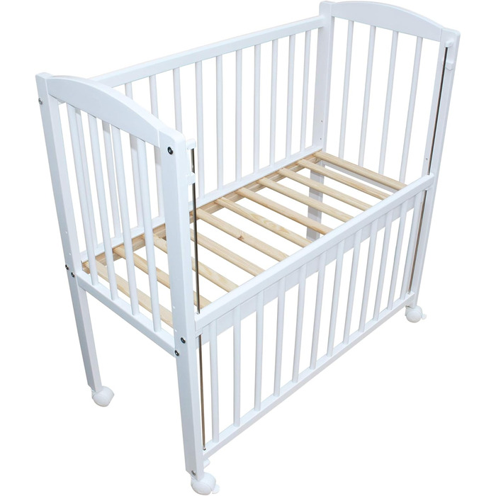 Дитяче ліжко Micoland Mobile Bed Bed 90x40 см з масиву дерева з матрацом та водонепроникним захисним чохлом