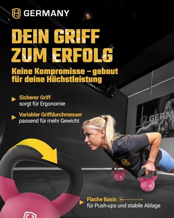 Гіря HQ Germany з неопреновим покриттям захист підлоги - 2-32 кг Стартовий набір (2468 кг)