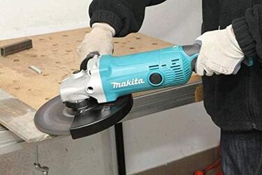 Кутова шліфувальна машина Makita GA9050R 230 мм, 2000 Вт, чорна, блакитна, срібляста, (Д х Ш х В) 455 х 250 х 132 мм
