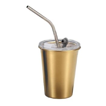 Дорожня кружка з нержавіючої сталі 304 з кришкою та трубочкою, 350 мл/500 мл (334,5 г/479,1 г) для кави, чаю, води, для використання в приміщенні та на вулиці