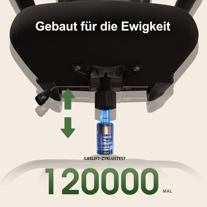 Офісний стілець Devoko, ергономічний стілець з поперековою підтримкою, регульовані підлокітники, комп'ютерний стілець, що регулюєт