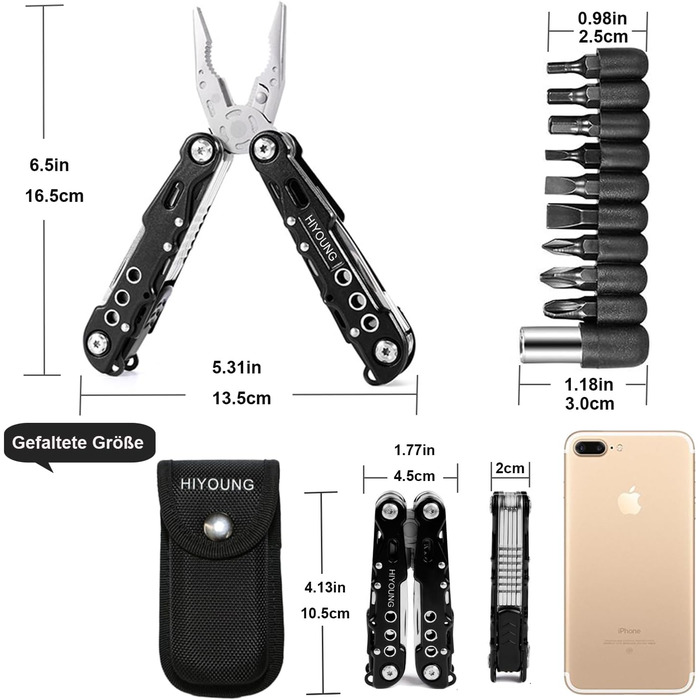 Мультитули з нержавіючої сталі, складні багатофункціональні плоскогубці 24 в 1, багатофункціональні плоскогубці, мультитул, мульти