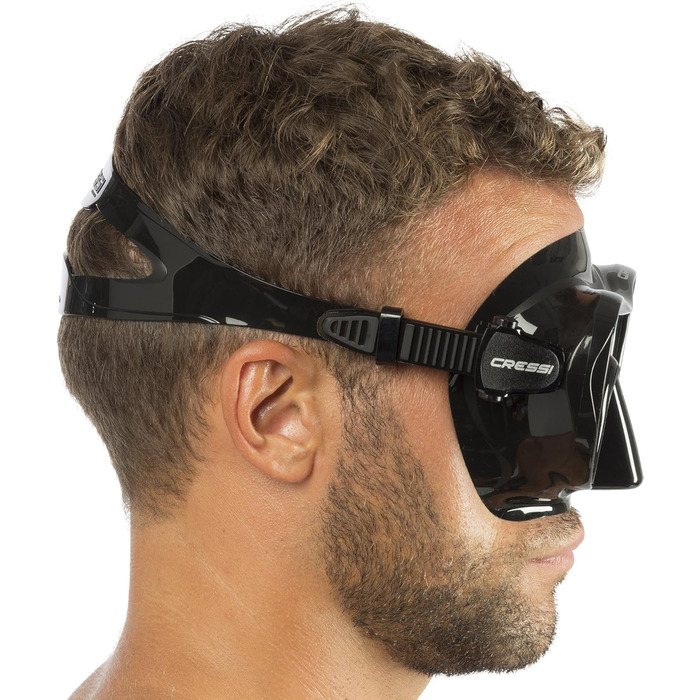 Безкаркасна маска F1 або комбінований набір Безкаркасна маска трубка Dry для дайвінгу та сноркелінгу, один розмір, унісекс комбінований набір чорного кольору, 1 -