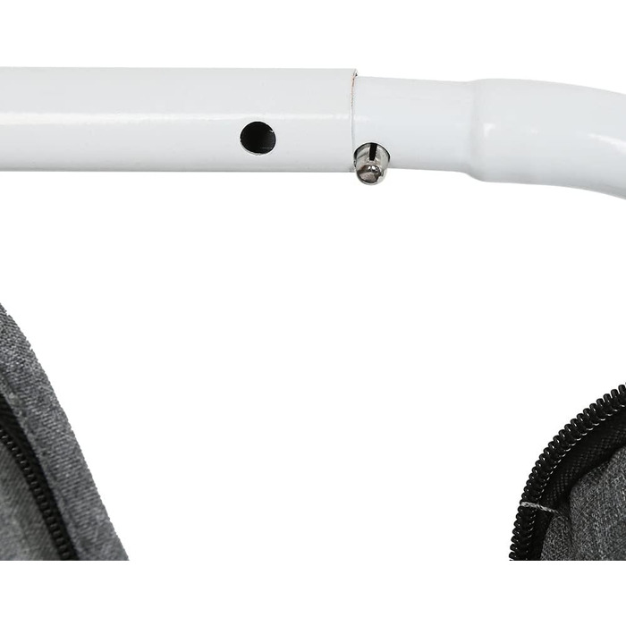 Дитяча колиска, люлька, дорожнє ліжечко, складне дитяче ліжечко, бічне ліжко, колиска-гойдалка з функцією гойдання, включаючи москітну сітку, матрац та сумку (92 58 7090 см (сіро-білий))