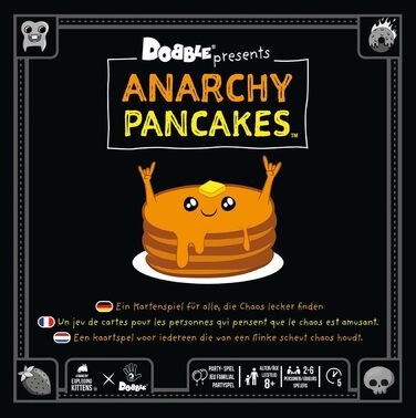 Виличні млинці, Dobble Anarchy Pancakes, Гра для вечірок, Карткова гра, 2-6 гравців, Від 8 років, 5 хвилин, Німецька, Багатомовна