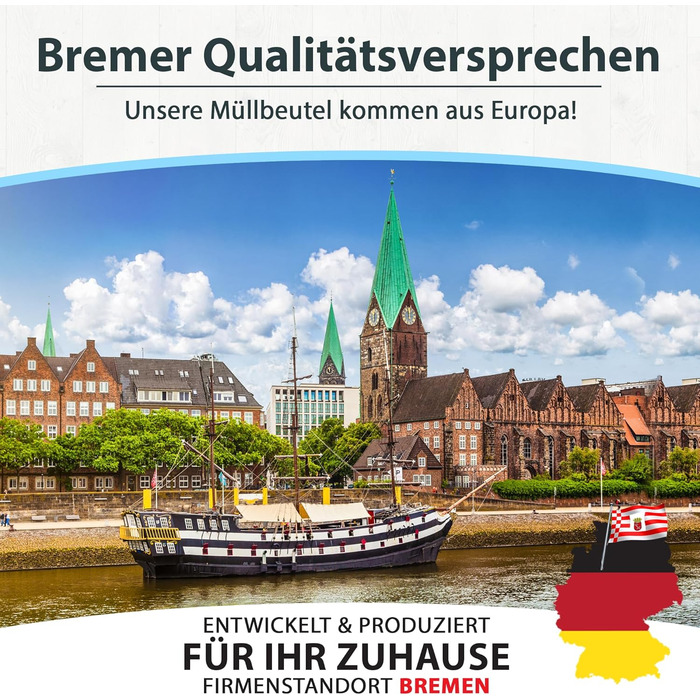 Літрові сині сміттєві мішки, 10 мішків - Надзвичайно міцні - Мішки для сміття - XXL сміттєві мішки - Тип 100 Extra - 120-літрові сміттєві мішки - 70 мкм - 700x1100 мм - LDPE - Великий сміттєвий мішок - 120 літрів - Надміцні 120-літрові сині сміттєві мішки