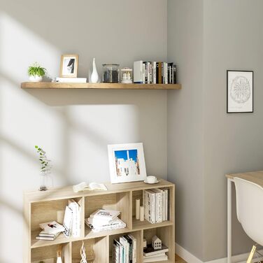 Настінна полиця WOLTU, Плаваюча полиця, Вільно плаваюча полиця, Настінна полиця для книг, картин, декору 120x23x3,8 см Вінтажний коричневий RG9315hov 120 см Вінтажний коричневий