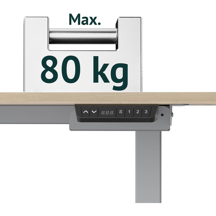 Каркас електричного столу SVITA DOBON для стільниці, регульовані по висоті ніжки, функція пам&39яті, подвійний двигун, металевий, сірий