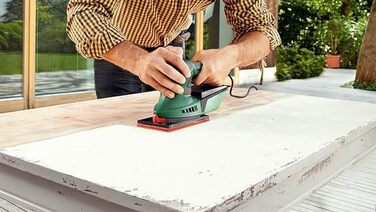 Багатофункціональна шліфувальна машина Bosch для дому та саду PSM 200 AES (200 Вт, у кейсі) 06033B6000 чорний, зелений, червоний