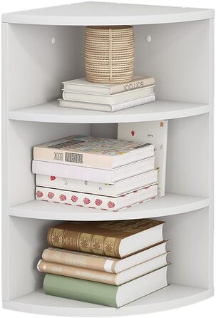 Кутова полиця Vicco Fabienne, книжкова полиця, біла, 30 x 60 см, 3 відділення