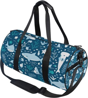 Водонепроникна спортивна сумка Акули в океані - містка дорожня сумка-вікендер для чоловіків та жінок