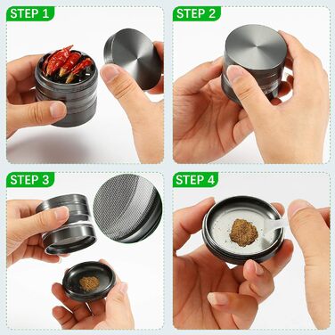 Подрібнювач пилкових трав для спецій, трав, спецій, трав, набір із 4 предметів зі скребком для пилку