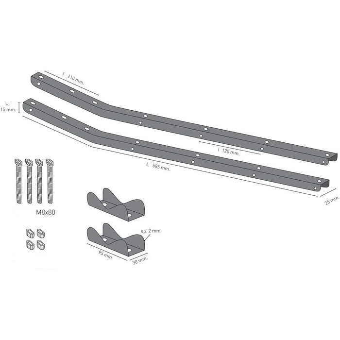 Сушарка для білизни навісна Colombo Balcony with clamps (STZAN2)