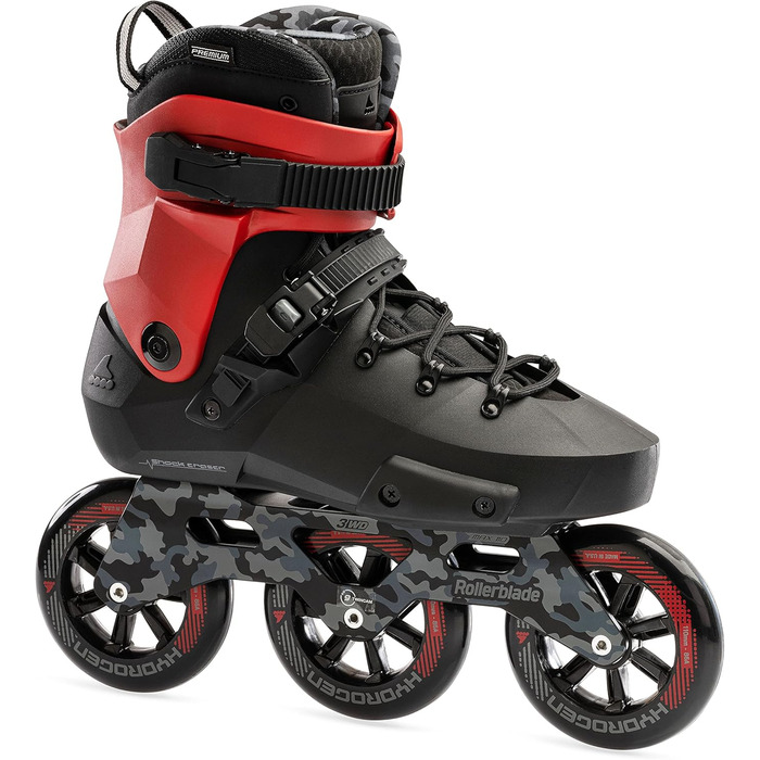 110 Unisex Adult Fitness Inline Skates Black/Red Urban Performance Inline Skates 9/9.5 Unisex Adult Fitness Inline Skates Black/Re