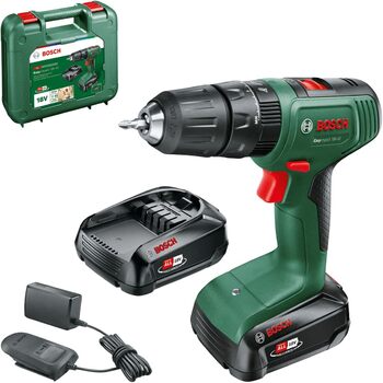 Дім і сад Акумуляторний ударний дриль-шуруповерт Bosch EasyImpact 18V-40 (2 акумуляторні батареї 2,0 Ач, система 18 В, в кейсі) Ко