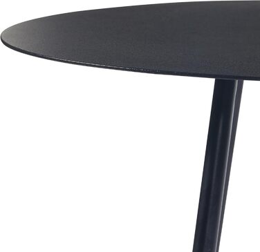 Журнальний столик Sula, круглий декоративний столик, журнальний столик, тумбочка, металевий столик для вітальні з 3 ніжками, 45xØ40см, чорний