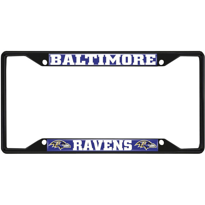 Металева рамка номерного знака, чорна обробка, 31345 Baltimore Ravens