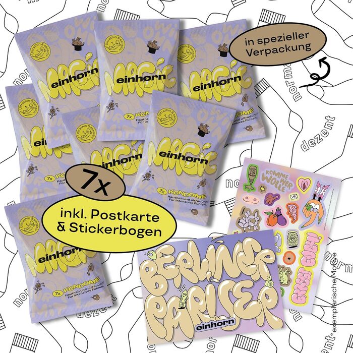 Презервативи Einhorn ультратонкі, річний запас, 49 шт