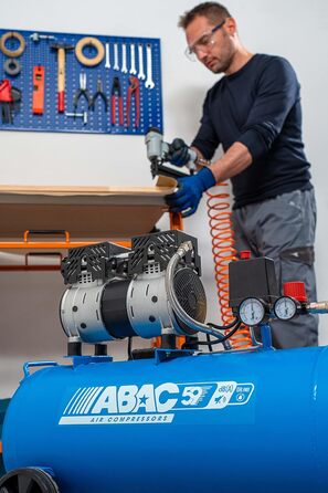 Малошумний повітряний компресор EASE-AIR 50, безмасляний повітряний компресор, максимальний тиск 8 бар, потужність 1 к.с., 50-літр