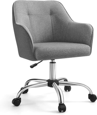 Офісне крісло SONGMICS OBG019G01, навантаження до 110 кг, сталь фанера тканина, сірий
