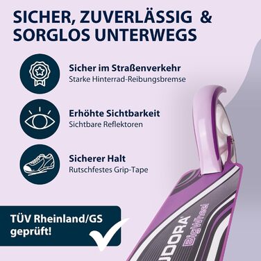 Міцний алюмінієвий самокат - Регульований по висоті та складаний міський самокат - Дитячий та дорослий самокат до 100 кг - Педальн