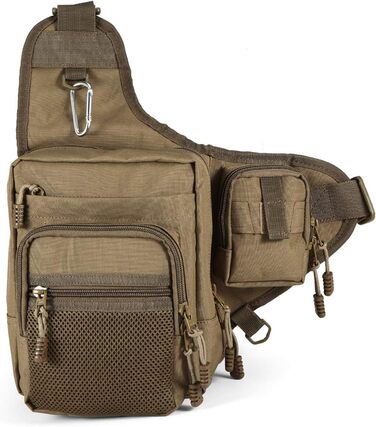 Рибальська сумка Lixada з відділеннями, багатофункціональна, водонепроникна, 32 x 39 x 12 см хакі