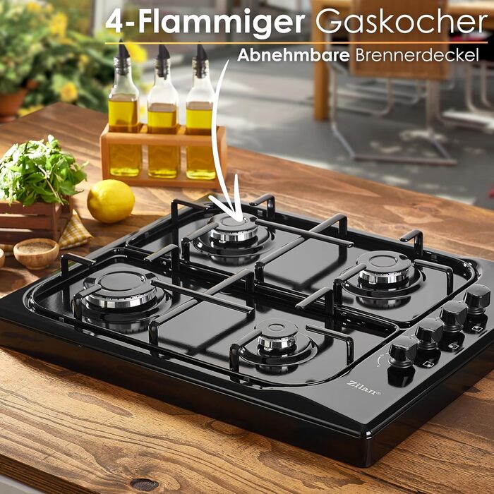 Газова плита 4 конфорки Кемпінгова піч Газова варильна поверхня Газ пропан Варильна поверхня Газова плита Кабуретка Газова варильна поверхня Кемпінгова піч