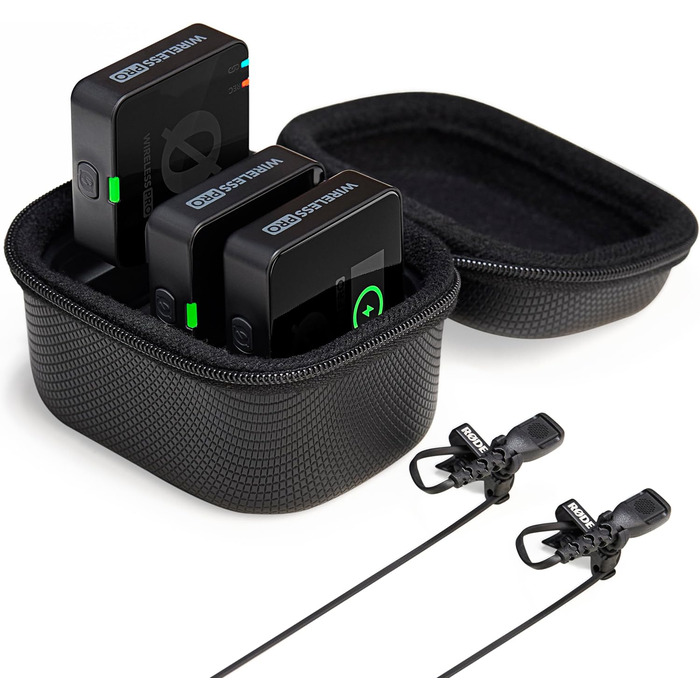 �DE Wireless PRO Компактний комплект для радіозв'язку з таймкодом, 32-бітним вбудованим записом, 2 мікрофонами Лавальє та зарядним