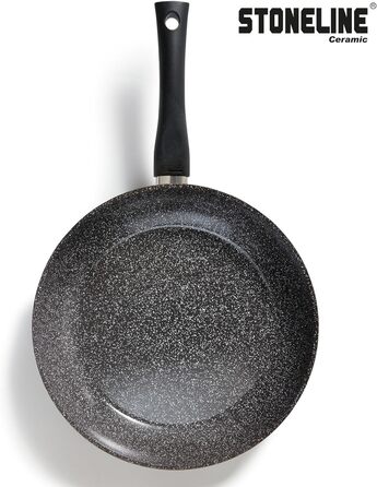 Керамічна сковорода STONELINE з кришкою 28 см Керамічна сковорода Індукційна сковорода з антипригарним покриттям з реальними части