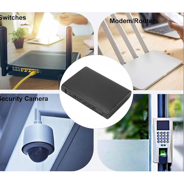 Джерело безперебійного живлення (UPS) з акумулятором 25600mAh, 94.72Wh, 5V/9V/12V, 5 виходів (EU-штекер)