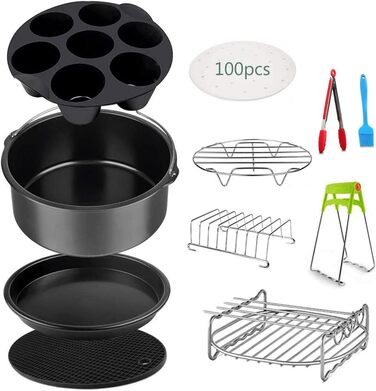 Дюймова універсальна фритюрниця Аксесуари для всіх стандартних фритюрниць XXL 4.2-6.8 літрів - 1ук аксесуарів для фритюрниці, 8-