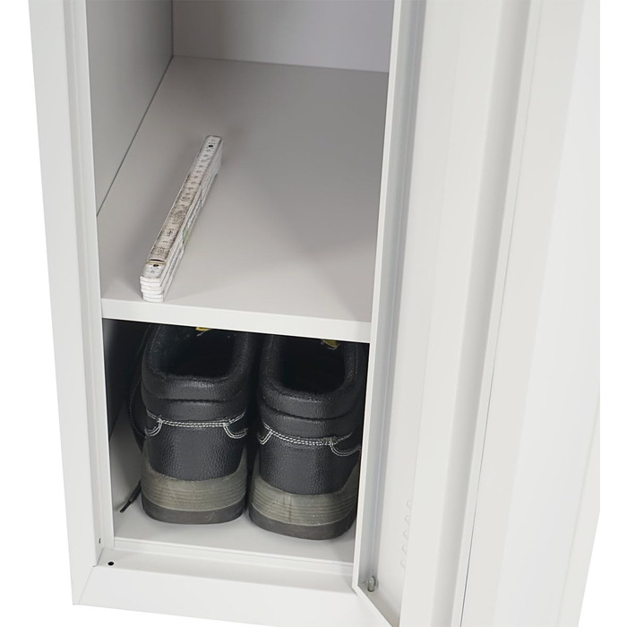 Шафка Mendler Boston T163, гардеробна, шафка для роздягальні, металева 180x30x50см згідно ASR A4.1 - сіра