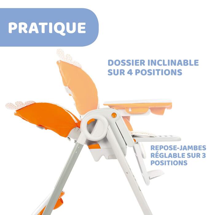 Дитячий стільчик для годування від народження до 3 років (15 кг), регульований стільчик з 4 колесами, функцією нахилу та компактни