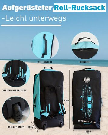 Надувний каяк BEYOND MARINA для 1, 2, 3 осіб, комплект тандемного каяка з дропстібком для дорослих з веслами, сидіннями, насосом, ластами та сумкою для перенесення, міцний та універсальний, 380 см, 420 см, 460 см, 420x850 см