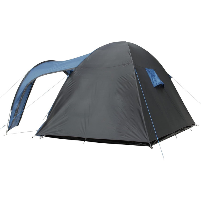 Намет Cetona 4 особи 170 см Купольний намет Вітальня Бічний вхід Висота над головою Водонепроникний 3000 мм Синій сірий