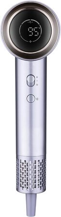 Фен Ufesa Ion Plasma Luxe з датчиком температури, двигун 110 000 об/хв, іонізатор, цифровий дисплей, ефект розгладження, магнітні насадки, 2 швидкості, 2 температури, низький рівень шуму