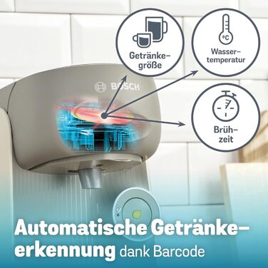 Капсульна кавоварка Bosch Tassimo finesse TAS167P, 70 напоїв, більш насичена кава одним натисканням кнопки, автоматичне вимкнення,