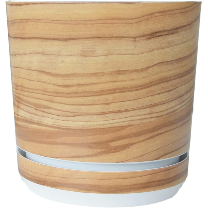 Горщик для квітів з блюдцем - Візерунок 047 Бамбук - 26 см - Кашпо з високоякісного пластику - Декоративний горщик для рослин 26 с