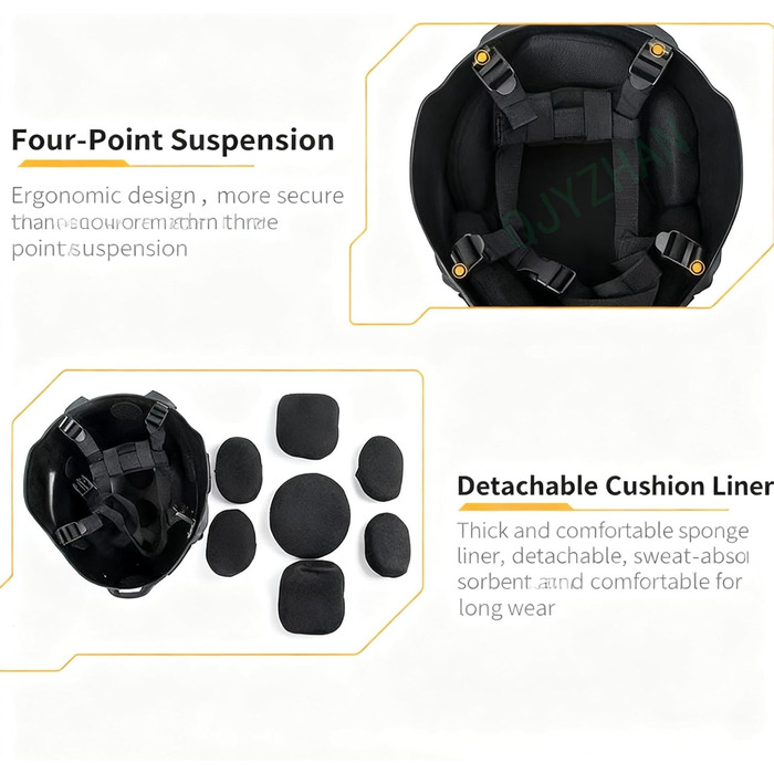 Тактичний шолом Airsoft Mich 2000 PJ з підтримкою NVG та боковими рейками, тактичний бойовий шолом CS, захисне спорядження для активного відпочинку, коричневий, один розмір