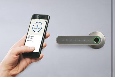 Електронний замок Orno OR-ZS-853 із сенсорною клавіатурою та функцією Smart сканер відбитків пальців, Bluetooth 4.