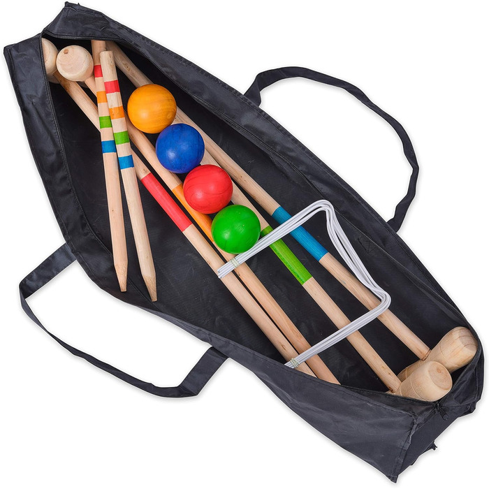 Набір для крокету Ocean 5 Гра в крокет на свіжому повітрі, дерев&39яна гра на спритність, для дітей та дорослих, для 2-4 гравців, Крокет XXL